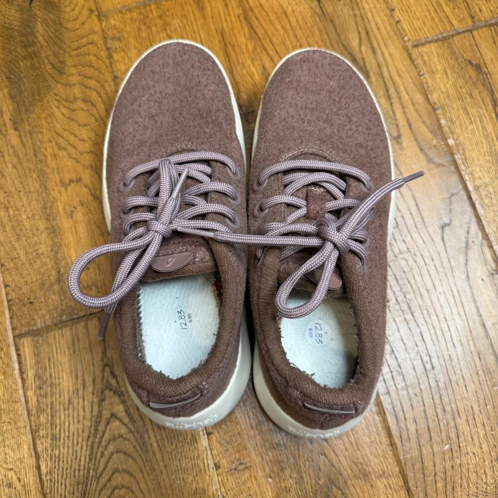 Allbirds Mauve Wool Runners Sneakers Shoes Womens Sz 8 Comfy Lace Up - Picture 6 of 7